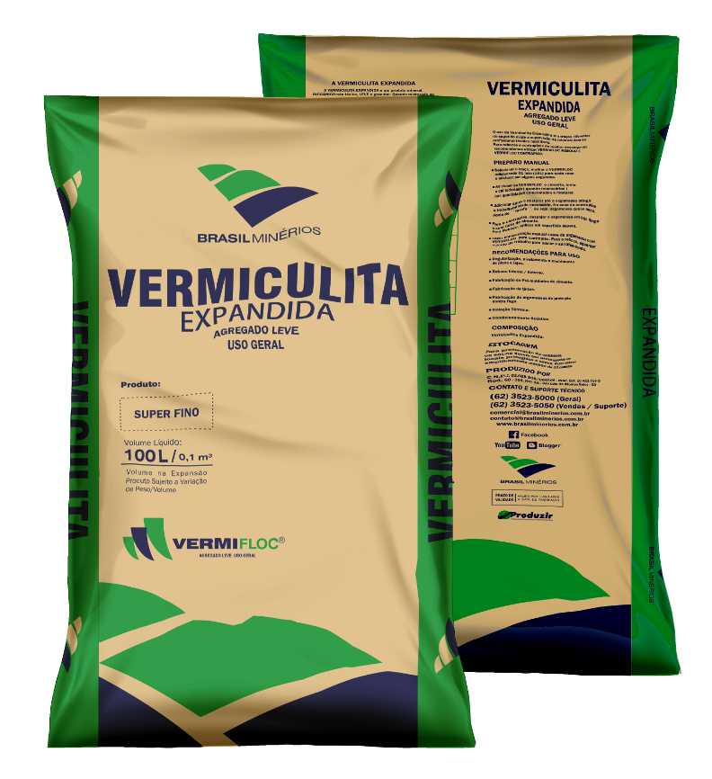 Vermiculita Expandida 100L Super Fino — Brasil Minérios | Goiânia/GO