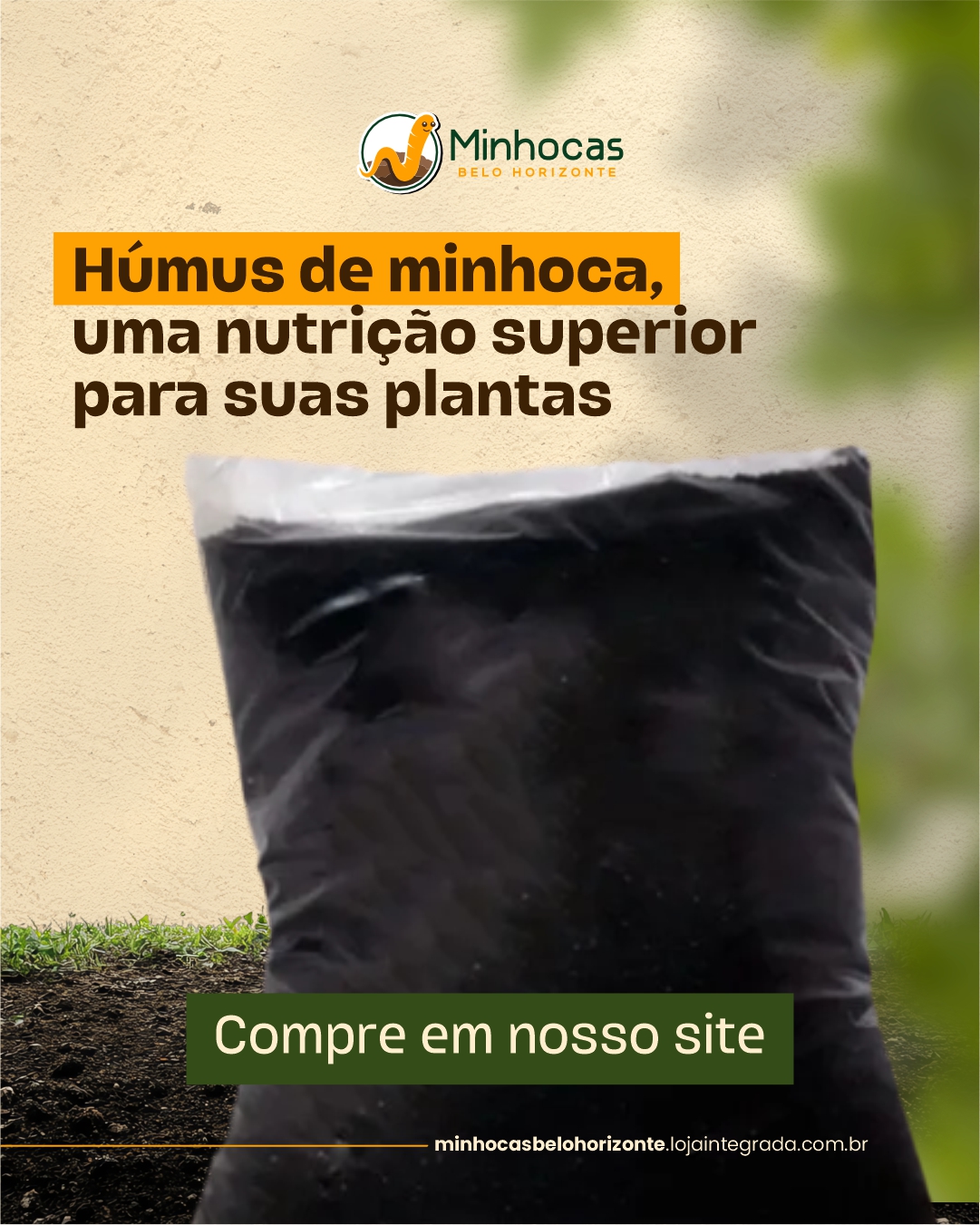 Húmus de Minhoca 5kg — Minhocas BH | Belo Horizonte/MG